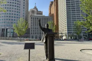 The statue of Dr. Martin Luther King Junior