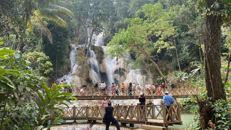 Pak Ou Caves and Kuang Si Waterfalls Tour Exclusive Private Tour from Luang Prabang