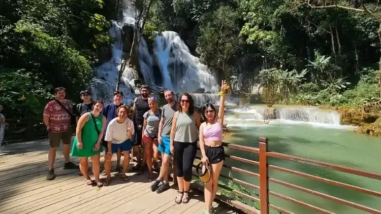 Pak Ou Caves and Kuang Si Waterfalls Tour Exclusive Private Tour from Luang Prabang